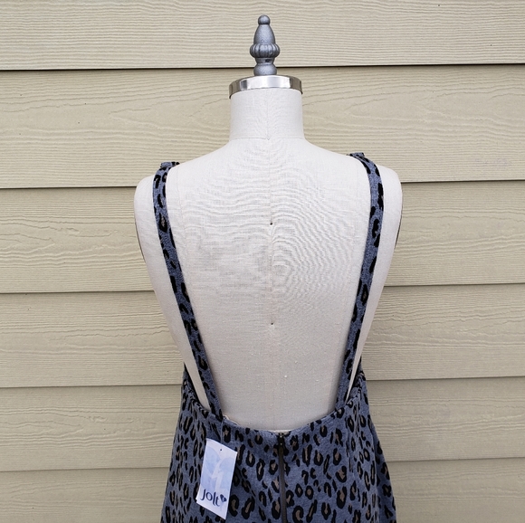 NEW Jolt Gray Cheetah adjustable Strap Dress - Picture 5 of 12